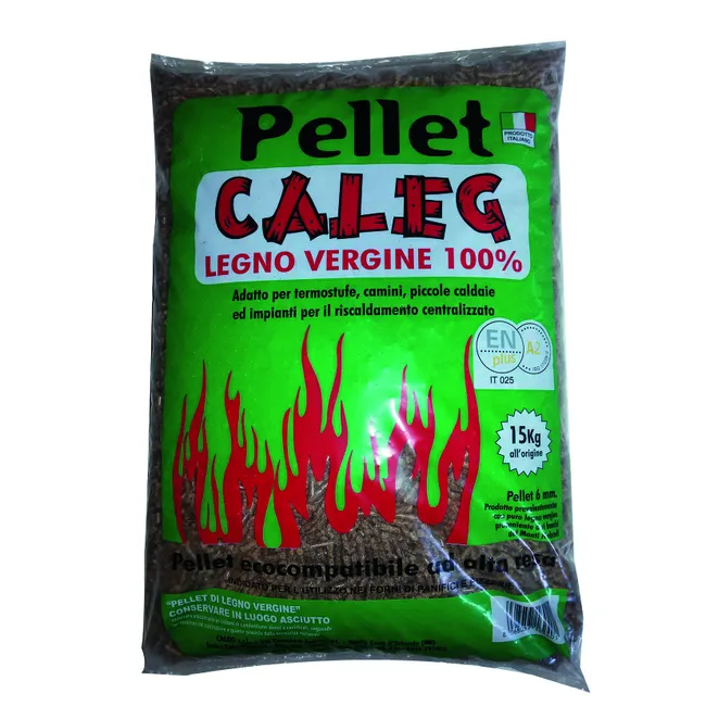 media (56) Pellet Caleg Legno Vergine in castagno e pino Enplus A2 15 kg - immagine 1